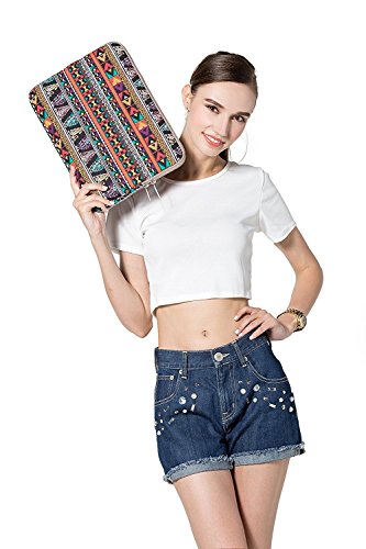 MOSISO Böhme Stil Canvas Gewebe Hülle Laptop Sleeve Tasche Beutel für 11-11,6 Zoll MacBook Air, Ultrabook Netbook Tablette, Phönix - 8