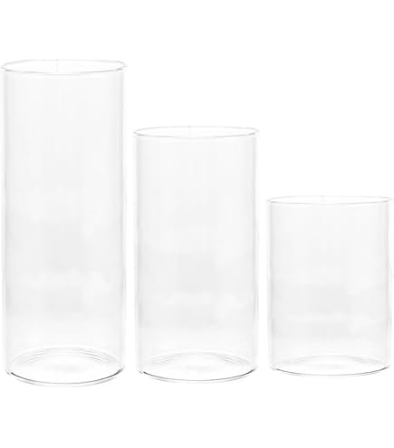 5 Inserts En Verre Pour Chandelier - Diamètre 7 Cm, Hauteur 10 Cm, Pour Bougies à Tige