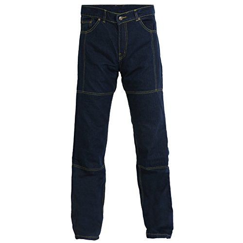 Turin – Herren Motorradhose im Jeans-Design – mit CE-geprüften Protektoren – 280 g/m² Dupont Kevlar – Blue Denim – Größe W36“ L30“ - 2