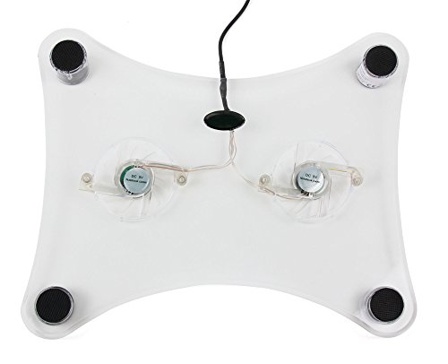 Für Ihren ODYS Trendbook Next 14 Pro, Trendbook 14 Pro, Shape Pro, Vario Pro 12, Shape 360 und Elite Win 360 Laptop: Transparenter Kühl Pad | Cooling Pad | Notebook Cooler mit USB und LED - 6