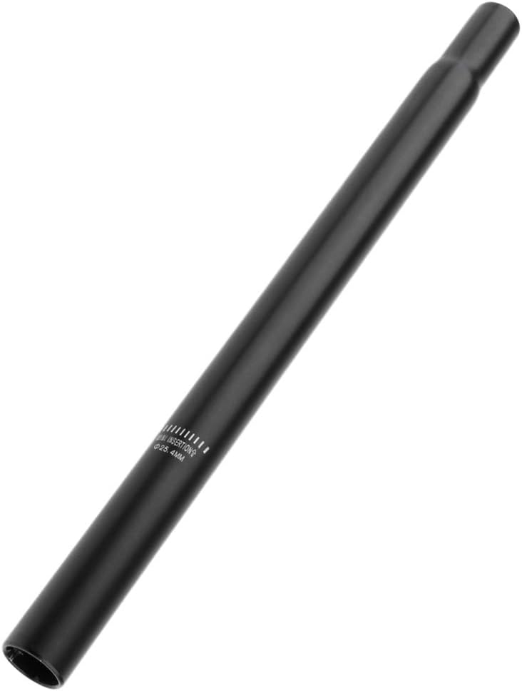 Aluminum Alloy Mountain Road Bike Bicycle Seat Post Tube Black 25.4mm Diameter Length 250 mm