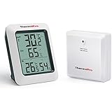 ThermoPro TP60 Digital Wireless Remote Thermo-hygrometer, Thermometer Hygrometer Gauge, Indoor/Outdoor Humidity and Temperature Monitor for Home Comfort, Min/Max Records, Batteries Included