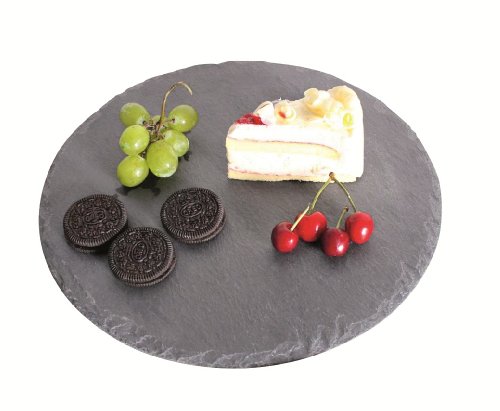 Naturschieferplatte Schieferplatte Schieferplatten rund 38 cm Ø