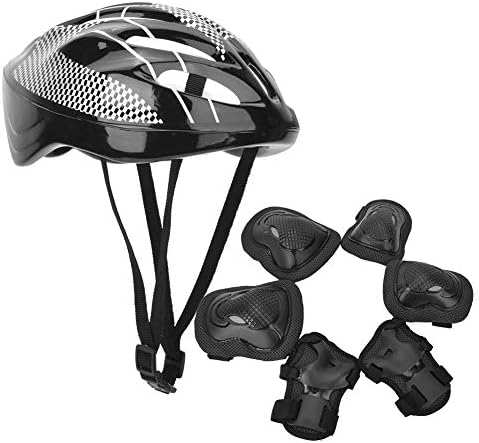 Chrees Kit de equipo de protección para adultos, casco de rodillera y codera con guantes
