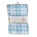 Super Soft Check Baby Fleece Blanket New Baby Cot Bed Mosses Pram Basket (CHECK, BLUE)