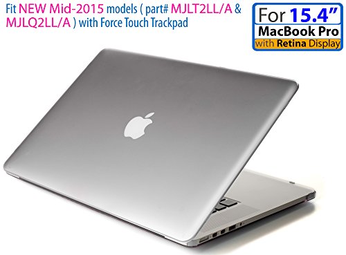 mCover hochwertigem Polycarbonat Hülle Schutzhülle Notebooktasche Hard - Shell - Case Tasche für Apple Macbbok Pro 15,4 Zoll Retina Display (Modell A1398, ohne DVD) - Gefrostet Transparent
