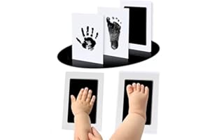 VPPIK Baby Handprint and Footprint Kit - 2 baby Inkless Print pads, 4 Imprint Cards, Pet Paw Print, for Newborn Girls and Boys, Family Keepsake,Memorable Keepsake Box Decorations