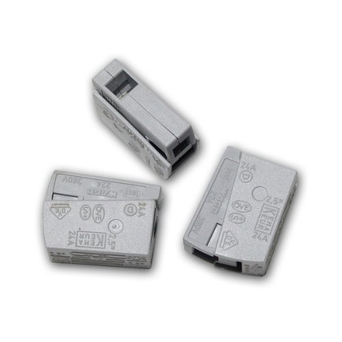 Preisvergleich Produktbild 50 Stück WAGO Leuchtenklemme, 1x 1,0-2,5mm², grau