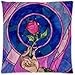 B Lyster shop Beauty and the Beast Stained Glass Rose Cotton & Polyester Soft Zippered Cushion Throw Case Pillow Case Cover