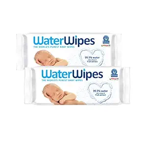 Water Wipes Baby Wipe (60 Count, Pack of 2)