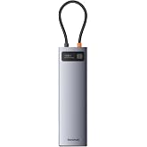 Baseus Metal Gleam Serisi 11'i 1 Arada USB-C Hub B00030709811-00, HDMI 4K@60Hz, VGA 1080p@60Hz, 100W PD, Gigabit RJ45, 3 USB 