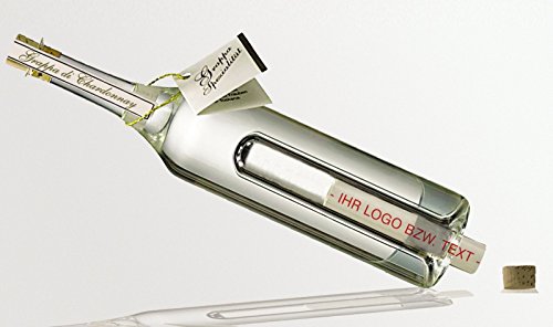 Flasche mit Hohlraum für Gegenstände oder Schriftstücke, leer, Füllvolumen ca. 200ml, mit Einschubfach für Nachrichten oder kleine Gegenstände, inkl. Einleger zum Selbstgestalten und 2 Korken für beide Flaschenöffnungen. Schöne Geschenk Idee!