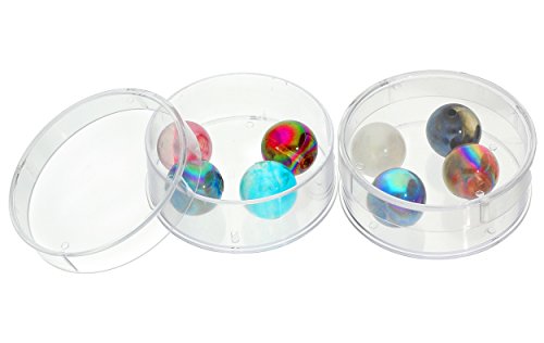 10 Acryl Döschen / Tiegel mit Deckel für Perlen, DIY, Nail Art, Wimpern, Angler, AUF1 - 2