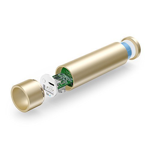 Anker PowerCore+ Mini 3350mAh Externer Akku Power Bank LadegerÃ¤t mit PowerIQ fÃ¼r iPhone 7 6s, 6, 5s, Galaxy S7, S7 Edge, S6, S5, S4, S3, S3 mini, Nexus und andere Smartphones (Golden)