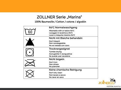 ZOLLNER hochwertiges Strandlaken / Strandtuch / Badetuch 100×200 cm marine-weiß, in weiteren Farben erhältlich, direkt vom Hotelwäschehersteller, Serie „Marina“ - 6