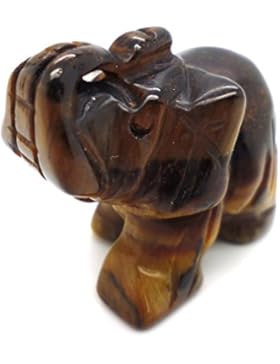 TANGLZ Tigerauge Elefanten Skulptur - Ein kraftvoller Schutzstein