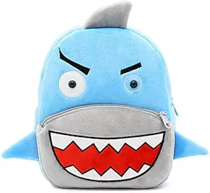 Blue Tree Cute Kids Backpack Toddler Bag Plush Animal Cartoon Mini Travel Bag for Baby Girl Boy 1-6 Years (Shark)