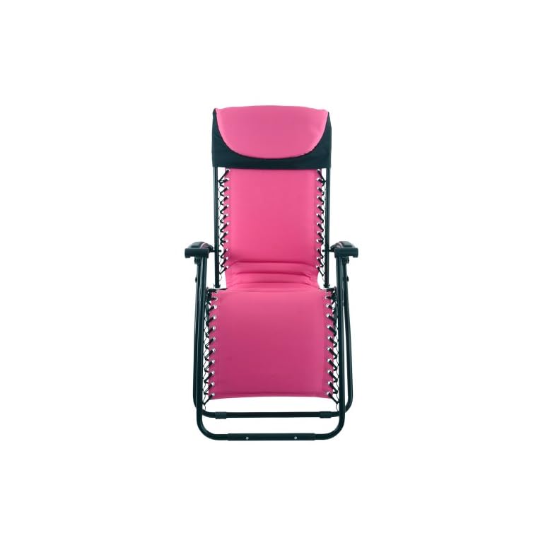 Azuma Padded Zero Gravity Recliner Chair Hot Pink