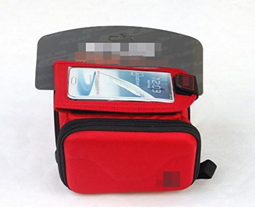 OGTOP Mountain Bike Touch Screen Hard Shell Saddle Bag Mobile Phone Side Tube Packaging,Red-16.9cm