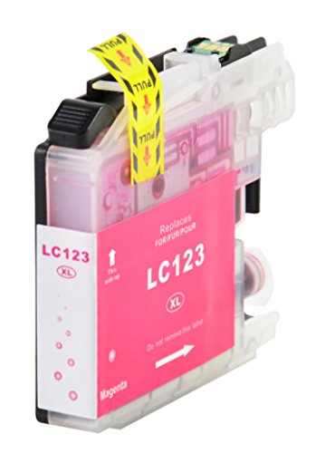 Druckerpatrone Magenta kompatibel für Brother LC-123M LC123M LC-125 XL mit Chip - 2