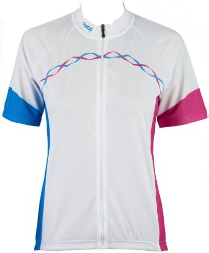 EIGO Ribbon ladies s/s jersey White/Cyan