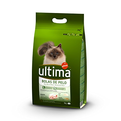 Ultima Croquettes pour Chats Contrôle des Boules de Poils au Dinde - 5 x 3 kg - Total 15 kg