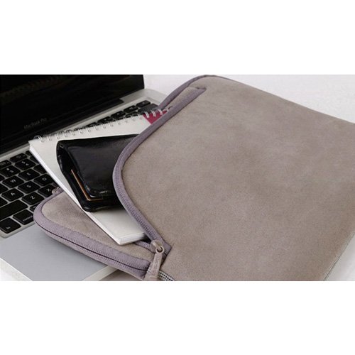 Coodio® Universal 15.6 Zoll Laptophülle + Zubehör Tasche für Apple Macbook Pro Retina 15 (Fit all 15.6 inch ultrabook laptop notebook) – Farbe Grau - 3