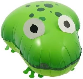 Play-tec Frog Shaped Foil Balloon for Children's Birthday Party, Summer or Winter Parties, Work Parties, Fairs or Fetes, Decoration Balloons, Premium Quality, Walking Helium Fill Balloon