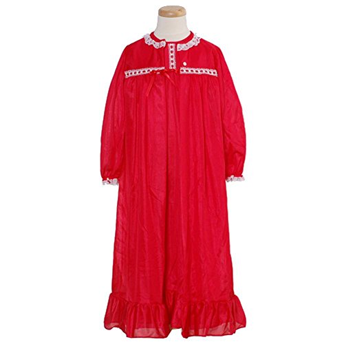 Laura Dare Toddler Girls Size 2T Red Classic Nightgown w/ Cover Up