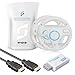 Produktbild 2x Racing Lenkrad Steering Wheel weiß für Nintendo Wii + 1,5m HDMI Kabel FULL HD TV + Wii zu 1080p HDMI Konverter Adapter