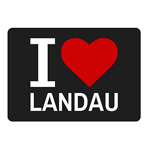 Preisvergleich Produktbild Mousepad Classic I Love Landau schwarz