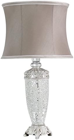 Regency Table Lamp Finish: Silver, Shade Colour: Taupe