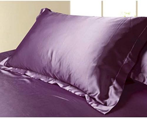 Jinyouju 2pcs Satin Silk Like Solid Color Pillow Case Cover Pillow Shams with Envelope Closure For Hair and Facial Care Faux Mulberry Silk Fabrics 48*74cm (18*29 inch, Cameo Brown)