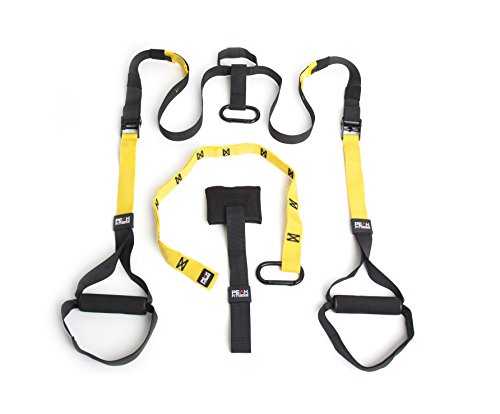 Peak Fitness Cross Fit Schlingentrainer mit Türanker, Riemen, schweren Schnallen und Tragetasche für Körpergewicht Training, ideal für Fettverbrennung, Muskelaufbau, Core-Training und für jedes Haustraining empfohlen. 100% Zufriedenheit – KEINE RISIKEN. Gratis 60–tägige Rückgabegarantie der gesamten Kosten. - 8