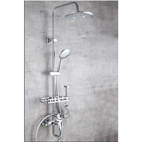 Preisvergleich Produktbild Duschset, kupferner Haushaltsduschkopf, Badbadewein, Badduscharmatur, Duschset, Ladedusche,-Silver4