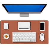 70x30 L Deri Mouse Pad,Ofis Mouse Pad,Masa Matı S&uuml;men,Konforlu Mouse Pad,&Ccedil;ift Y&ouml;nl&uuml; Mouse Pad (Kahverengi)
