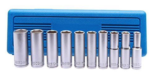 Langnüsse 1/4 + 11 Nüsse Steckschlüssel LANG-Nuss 3/8″,8-19 mm + 10 Langnüsse 1/2″ - 4