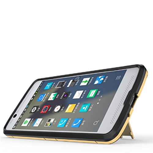 Bllosem ZTE Axon 7 mini Case Hybrid Dual Layer PC TPU Full Body Shock Resistant Armour with Kickstand Function Case for ZTE Axon 7 mini Red