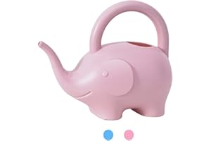 LOYUYU 1.5L Pot d'eau en Plastique Petite Et Légère Belle Plante De Jardin Intérieure Et Extérieure, Adulte éLéphant Bassin d'eau Style 1: Rose