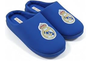 Real Madrid Zapatillas de casa para Niño y Adulto – Oficiales, cómodas y acolchadas (tallas 30/31 a 45/46)