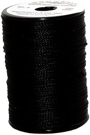 Brownell No. 4 Nylon Serving 0.021 Diameter Thread (Black, 100-Yard) by EBBQ