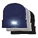 Produktbild 5 LED gestrickter Beanie-Hut, Hände frei LED Beanie Cap, Scheinwerfer-Hut, Taschenlampe Kappe, für Jagd, Camping,Grillen, Jogging, Laufen, Laufen, Radfahren (3 PCSBlcak-Nave Blue-Gray)