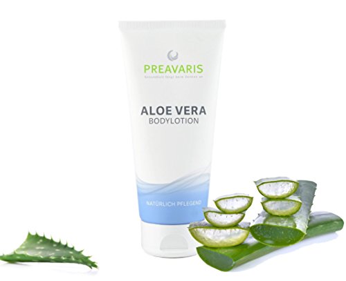 Preavaris Aloe Vera Bodylotion • mit 40% Aloe Vera • 200ml • Reines Aloe Vera Blattfilet aus Spanien • Mit wertvollen Ölen, Panthenol, Sheabutter und Vitamin A und E - 3