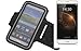 Produktbild K-S-Trade Für Huawei GX8 Neopren Jogging Armband Sportarmband Oberarmband schwarz für Huawei GX8 mit Reflektor Streifen. Fitness Lauf Armband