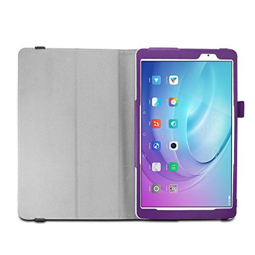 HuaWei MediaPad T2 10.0 Pro Hülle, Infiland Slim Fit Folio PU-lederne dünne Kunstleder Schutzhülle Cover Tasche für Huawei MediaPad T2 10.0 Pro 25,7 cm (10,1 Zoll) IPS Tablet PC(Lila) - 4