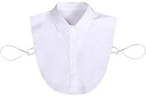 Tandou Krageneinsatz Damen Abnehmbare Blusenkragen Einsatz Fake Kragen (Weiß)
