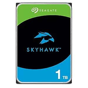 Seagate Skyhawk 1 TB Surveillance Internal Hard Drive HDD  3.5 Inch SATA 6 Gb/s 64 MB Cache for DVR NVR Security Camera System (ST1000VX005)