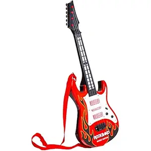 E Trading Kids Guitar Musical Toy with Mic Boys, Girls Learning to Play, 17 Inches, Battery Operated Music and Lights, Guitar Toys String- Toy for 4 to 12 Years Kids