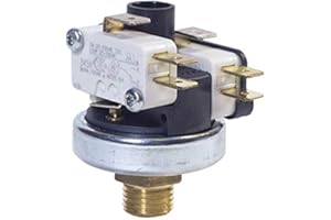 Easyricambi Pressostato XP200A Sensore di Pressione Acqua Regolabile da 1,5 a 4 Bar - Attacco 1/4" Gas Foro ogiva - 6 contatti