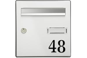 DECOHO - Chiffre adhésif 7 cm pour boite aux lettres - Noir